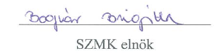 SZMK elnök aláírása (kép)